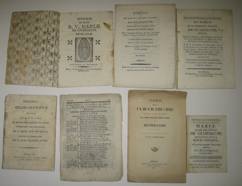(MEXICO--1765.) Group of 7 pamphlets on Our Lady of Guadalupe.
